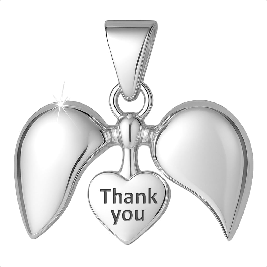 Charm de plata corazón Thank You abalorio compatible con pulsera Pandora 8