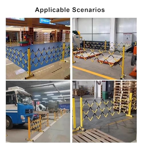Barrière mobile extensible et réglable, clôture de sécurité pliante pour chantier - 7