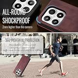 Monweicz Etui do Xiaomi 17, Szczelina na karty, podpórka, Odporny na wstrząsy, premium ze skóry PU portfel, Flip Magnetyczny Skórzane etui do Xiaomi 17-Czerwone wino