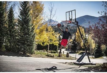 Spalding- 54" Polycarbonate Backboard NBA Portable Basketball System/Hoop -