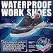 OKVOOT Slip-On Waterproof Non-Slip Wide Width Shoes for Women with Arch Support, Oil Resistant Lightweight Work Sneakers for Kitchen, Restaurant, Chefs, Food Service & Nursing Staff(Black-40)
