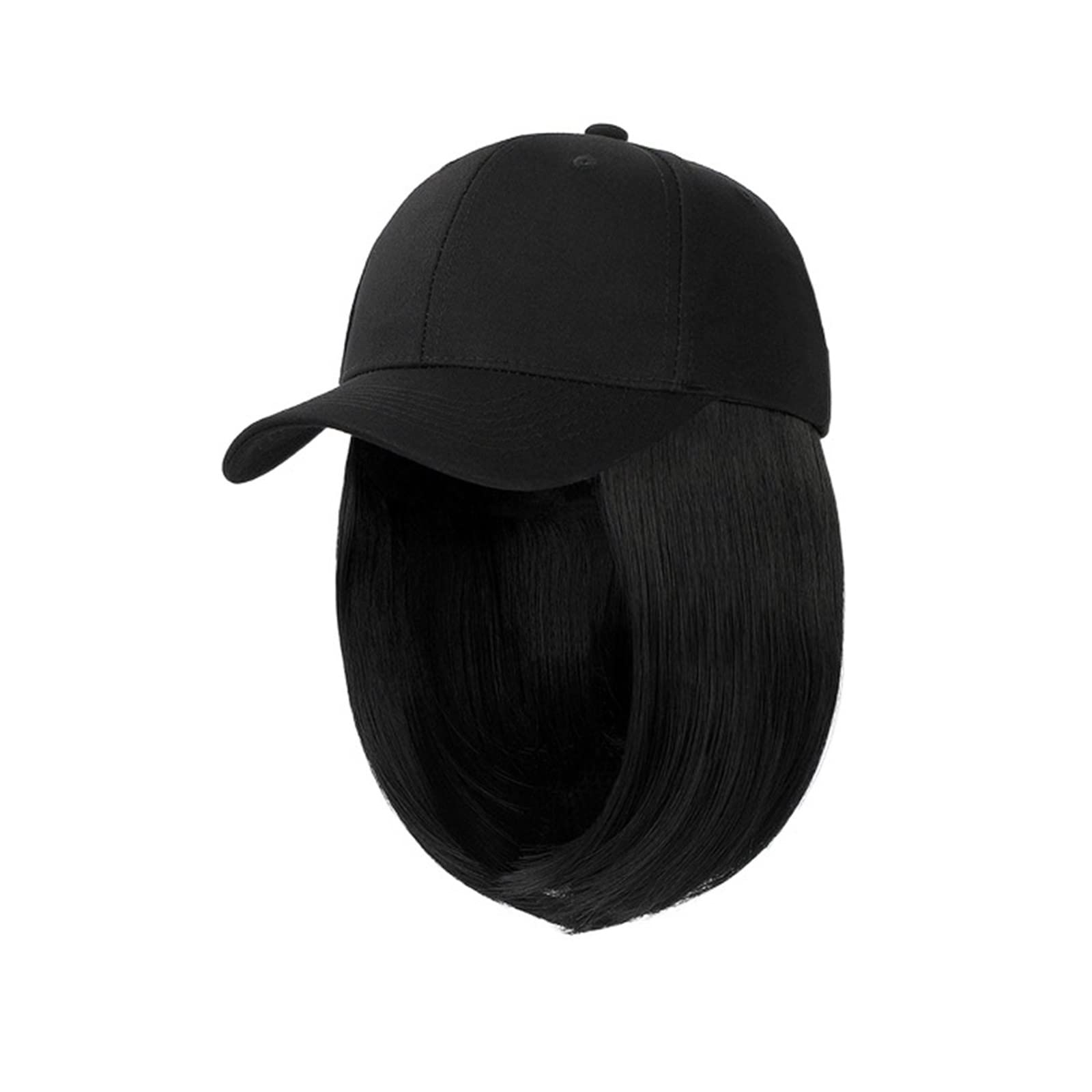czepki peruki Krótki BoB Cap Hair Wig Codzienna Cap Hair Wig Krótkie włosy Celebrity Czapka z daszkiem Czarno-biały kapelusz czepki peruki dla kobiet