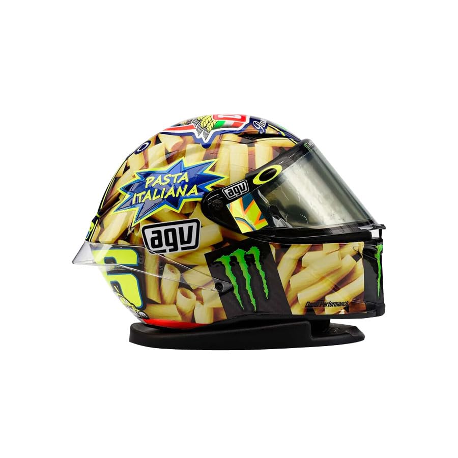 Valentino Rossi Casque Réplique Miniature 1:5 Mini Casque –VR46 MotoGP_MUGELLO 2014, Unisexe