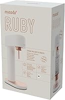 Vista 8 de Mysoda Ruby 2 - Máquina de transmisión de refrescos, máquina de agua carbonatada silenciosa, robusta y duradera, botella de agua de 1 litro sin