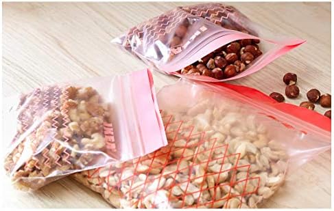 New Ikea ISTAD Red Plastic Freezer-safe Bag - 30 Bags (0.4 l, 15x15.5 cm) and 30 Bags (1 l, 18x21.5 cm) Total 60 Bags