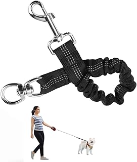 Kurze stoßdämpfende Hundeleine, Bungee-Hundeleine, elastische Pufferverlängerung verhindert Verletzungen an Arm und Schulter und schützt Hunde vor Verletzungen, ideal für Fahrrad, Laufen,