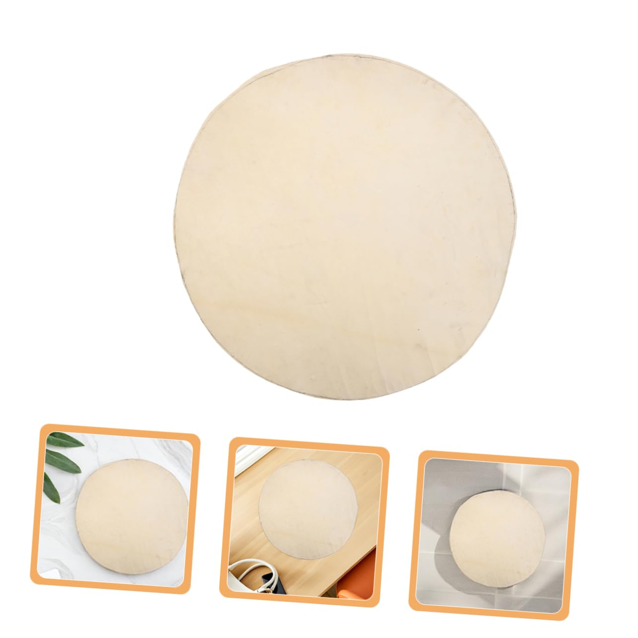 ibasenice Peau De ChèVre Pour Djembé 50Cm Remplacement De Peau Tambour En Cuir ChèVre Beige Pour RéParation Et Entretien Des DjembéS Et Bongos
