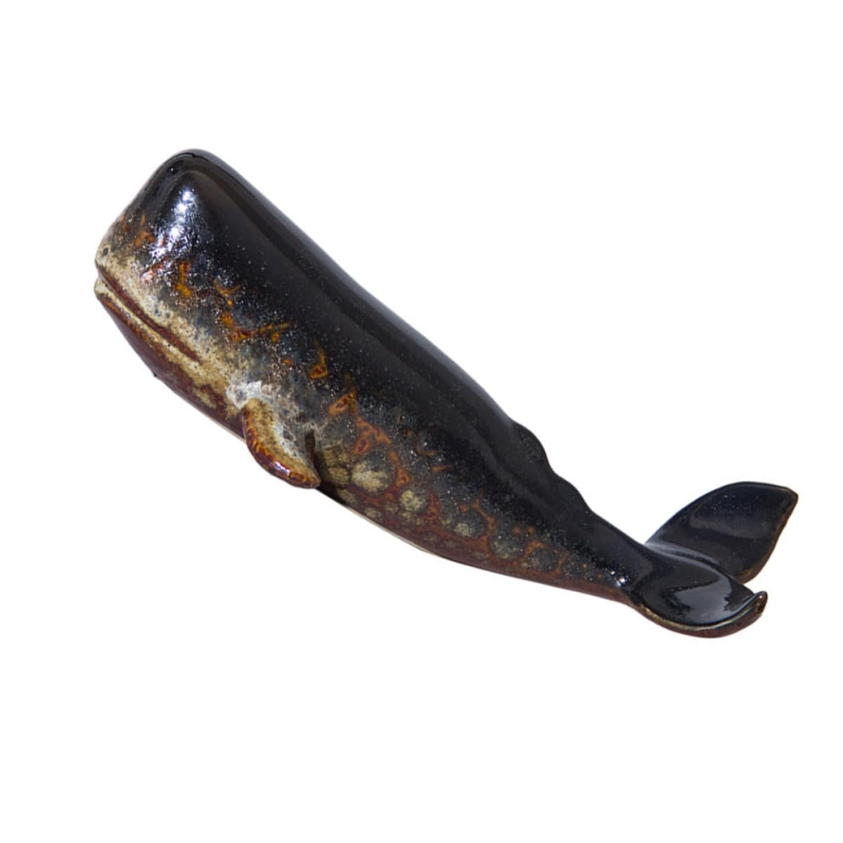 Zerodeko 1pezzi Statuetta Balena Simulazione in Ceramica Artistica Elegante per Decorazione Tavolo Casa Soprammobile Chic e Atmosfera Accogliente Ornamento Eco-friendly per Soggiorno