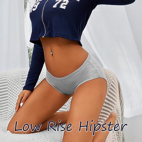 Image of Women's High Waist Cotton Underwear Soft Brief Panties Decorated with Lace Regular and Plus Size