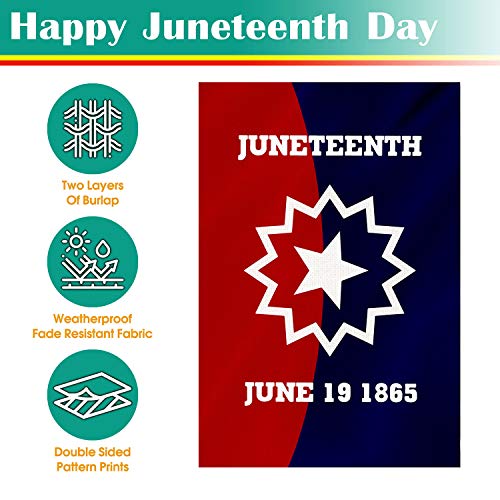 Garden Flags Juneteenth Flag Vertical Double Sized Home Flag Independence Day Freedom Decorations Outdoor Banner Yard Farmhouse Flag 12.5"X18" #TOP2