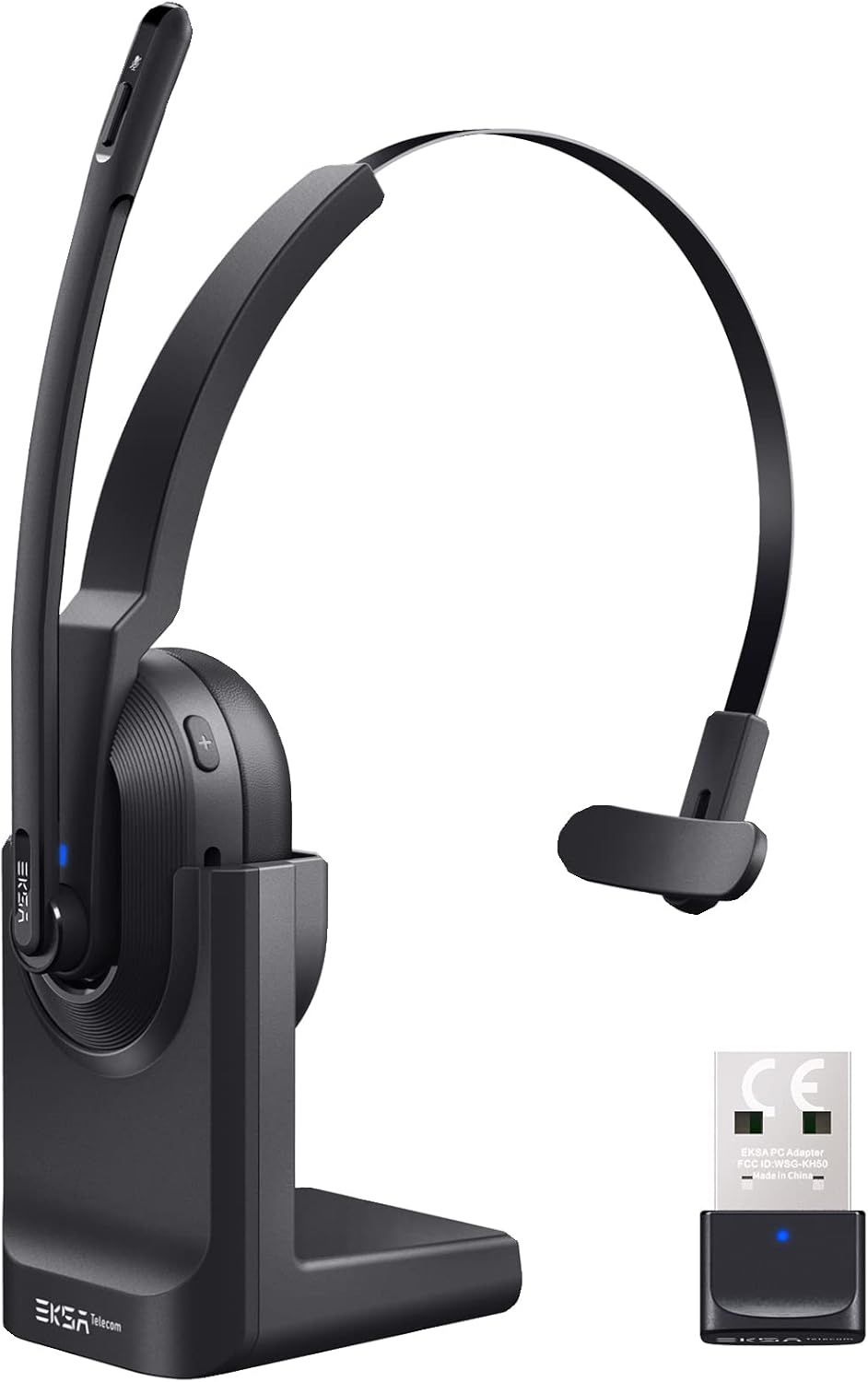 EKSA Wireless Headset H5 with Charging Base and USB Dongle