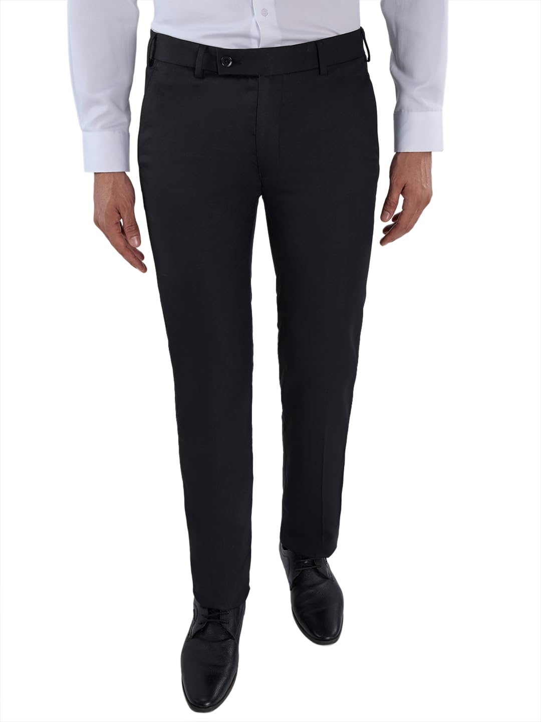 park avenue Men Slim Fit Structure Pattern Pure Polyester Flat Front Formal Trouser-picture-53