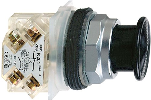 Pulsador seta 35mm nanc negro de alta resistencia mecánica para paneles