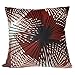 Flocking Dandelion Red Silver Black Throw Pillow Case Decor Cushion Covers Square 18*18 Inch Cotton Blend