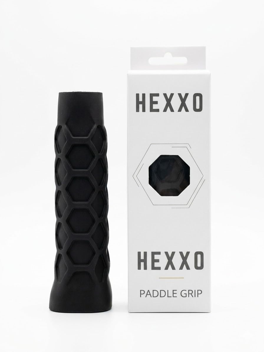 HEXXO Paddle Grip for Pickleball, Synthetic Rubber, Honeycomb Texture, Anti-Sweat, Reduces Vibration, White