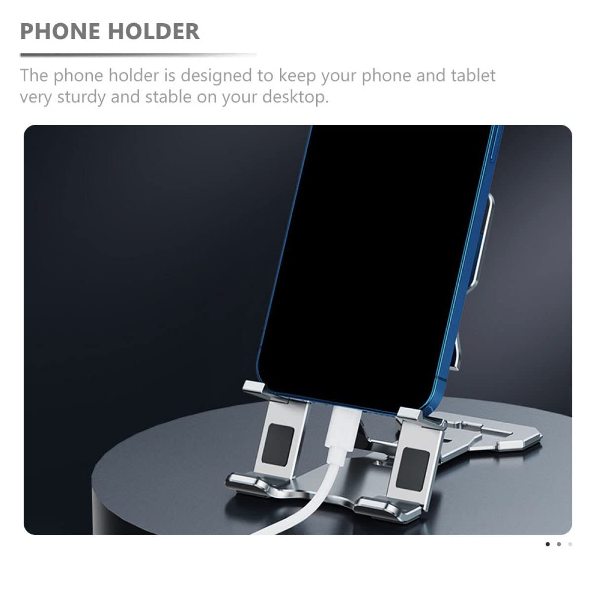 3pezzi Supporto Telefonico Da Tavolo Supporto Per Smartphone e Tablet Design Compatto e Stabilità Ottimale Per Videochiamate e Visione Di Film