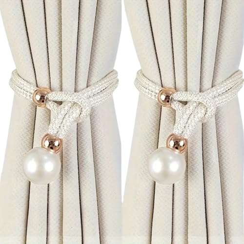 kit 2 Prendedores de Cortina 50CM Com Fecho Ajustável Abraçadeira Decoração do Ambiente Presilhas Fu