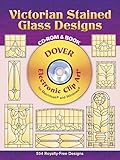Victorian Stained Glass Designs (Book & CD)
