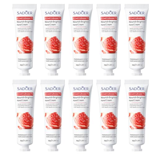Crema de manos blanqueadora de 30 g x 10 unidades, crema de manos hidratante diaria para mantener tus manos suaves y delicadas, loción de manos profundamente nutritiva crema de manos no grasosa