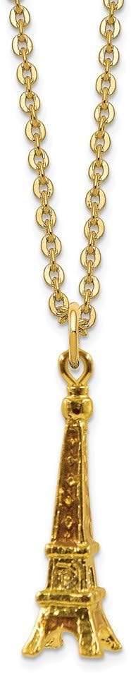 Jere Luxury Giftware Bejeweled Paris Eiffel Tower Ring Holder, Pewter With Enamel Collectible Trinket with Matching Pendant Necklace