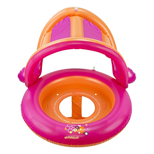 Swimschool 2-In-1 Swim System, Baby Boat & Tot Trainer, Adjustable Safety Strap, Raspberry/Pink #TOP1