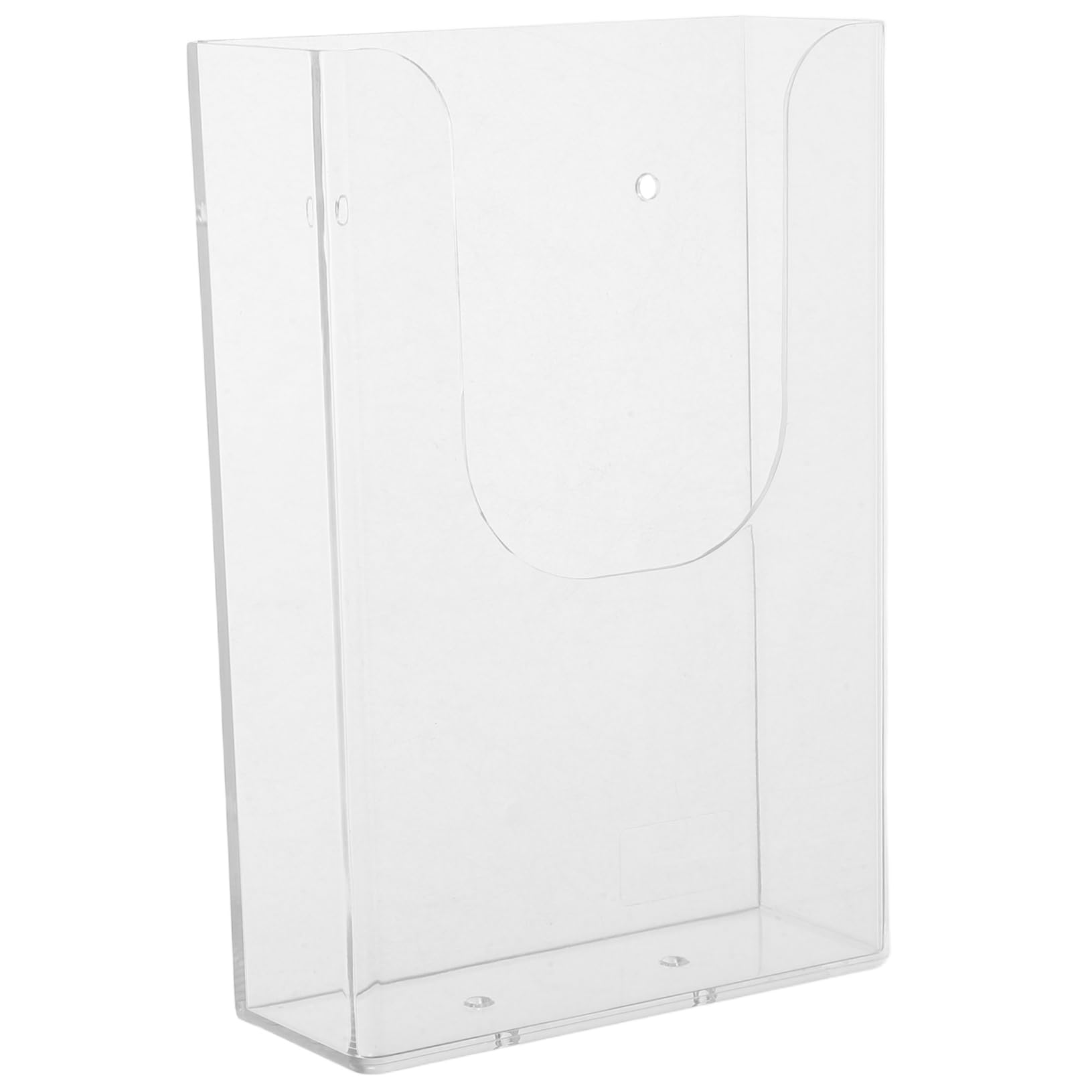 Ayuwqzx One Color Portrait Literature Stands For Display, Vertical File Folder Shelf Transparent Wall-Mounted Magazine Holder 3Pcs