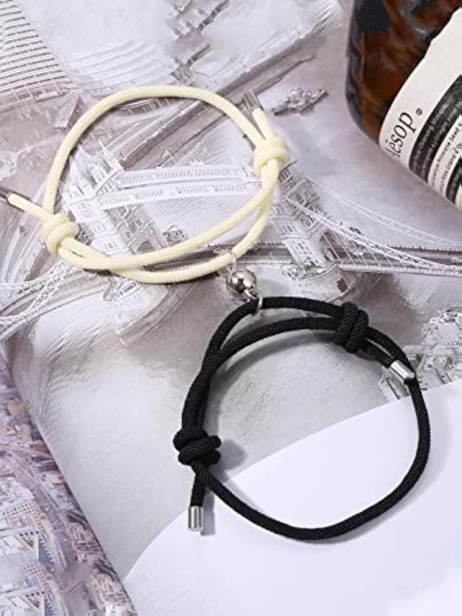 Valentine Couple Bracelet 2 Pcs Adjustable Dual Coloured For Adults/Boys