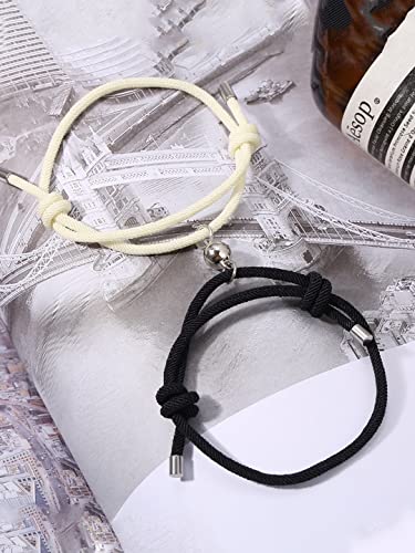 Valentine Couple Bracelet 2 Pcs Adjustable Dual Coloured For Adults/Boys