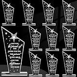 10Pcs Employee Appreciation Awards Gifts Inspirational Thank You Acrylic Trophy for Coworker May You Be Proud of The Work You Do Prizes Giftsfor Adults Employee Party Office Decorations