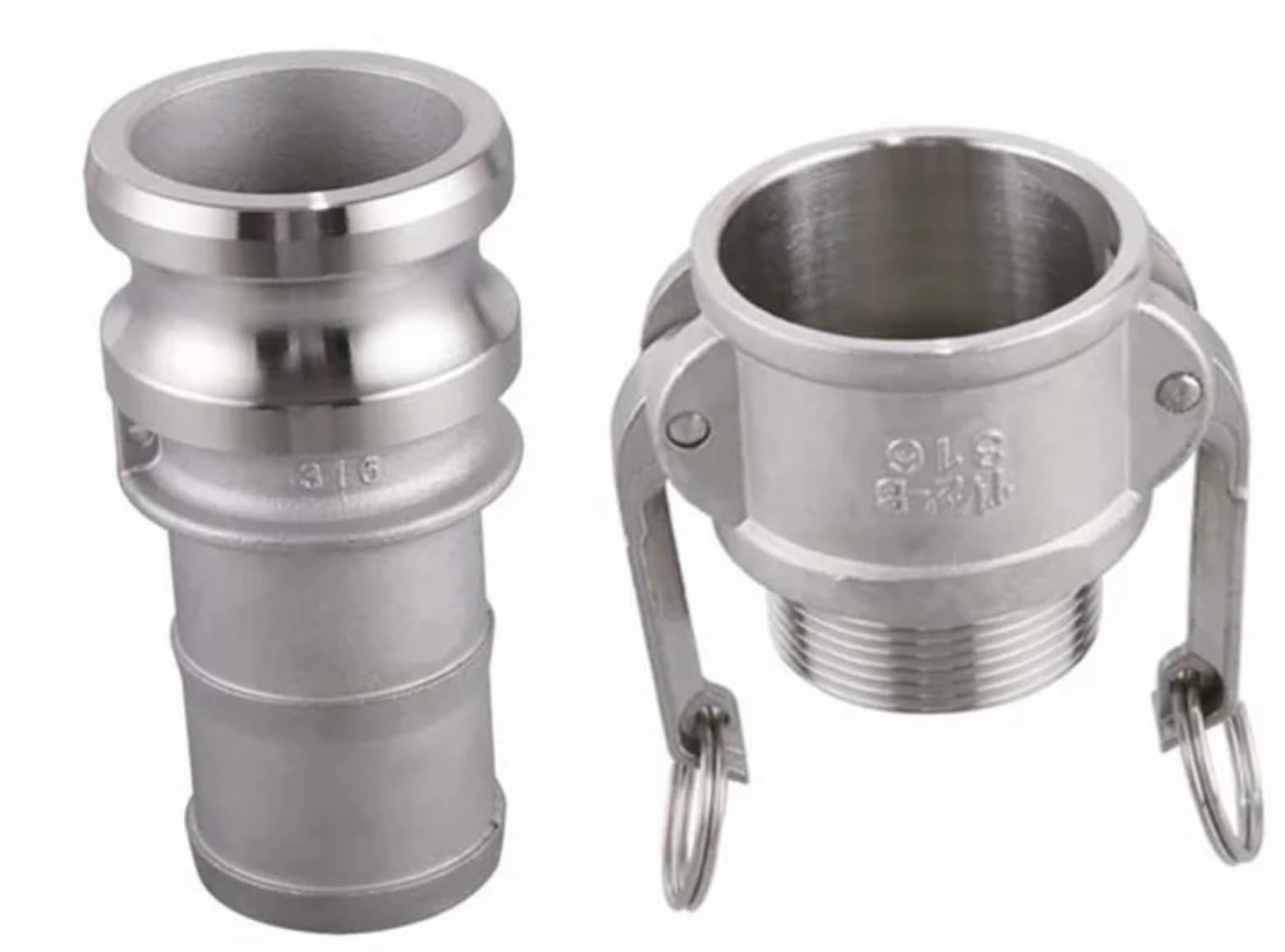 1 Adaptador de Acoplamiento Rápido Camlock de 1/2", 3/4", 1" Y 1-1/4" con Ranura Camlock de Acero Inoxidable 304/Green/1"