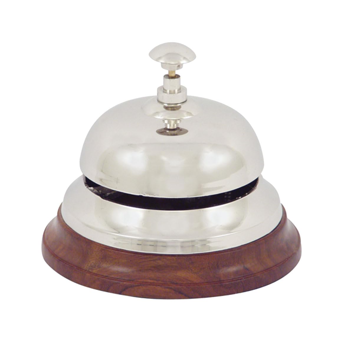 Cloche de comptoir laiton nickelé 12x9x12 cm Générique 182 pour accueil