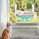 HiPetpy Katzen Fensterliege, Leuchtende Wendematte, Faltbar & Kabellos, Starke Saugnäpfe bis 20 kg, Bequemes Vertiefungsdesign, 360° Aussicht Katzen Hängematte, Fensterbett (Grau, 1 Packung)