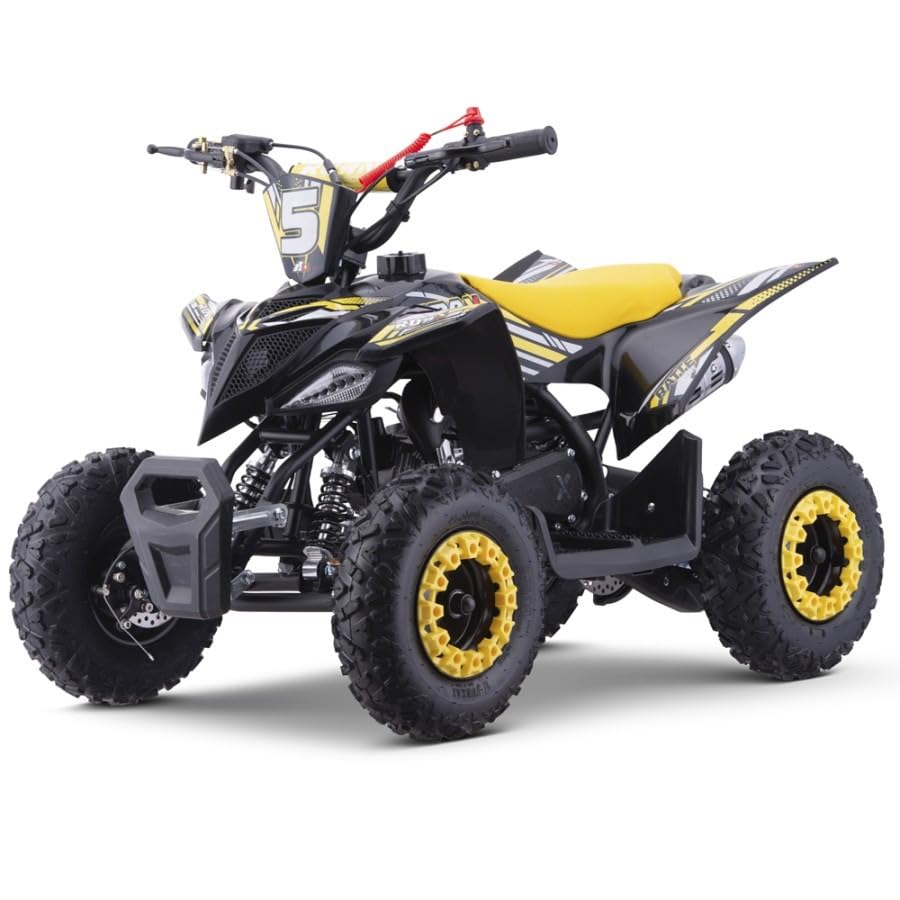Mini Quad 49CC Infantil, RATTE-R6, Amarillo, niños de 4 a 10 años