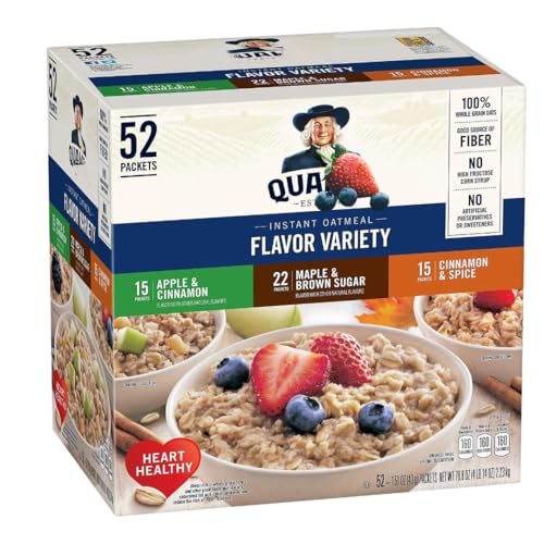 Instant Oatmeal Variety Pack, 1.51 Ounces, 52 Count (52 Count (1 Pack))