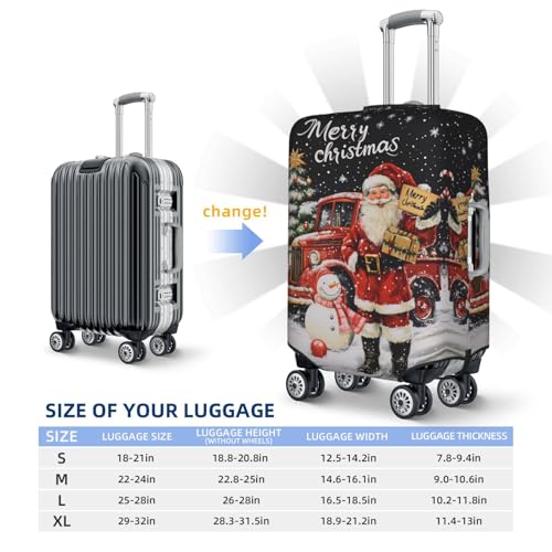 VOSERY Travel Luggage Cover - Christmas snowman Santa Claus Washable Suitcase Covers Protector Fits 18-32 Inch Luggage4