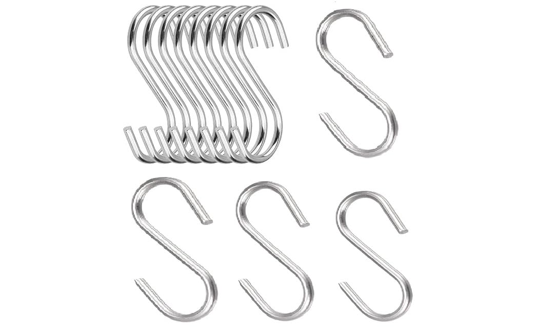 Organizeemee S Hooks - 12 Pack Stainless Steel -1