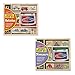 Melissa & Doug Wooden Stamps Sets (2): Dinosaurs and Vehicles