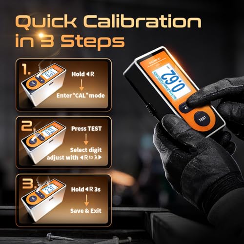 Image of GOYOJO SRG-1 Portable Surface Roughness Tester, Handheld Stylus Profilometer, 6mm Travel, Multi-Parameter Ra /Rz /Rq /Rt Measurement, 500 Data Storage, Aluminum Housing