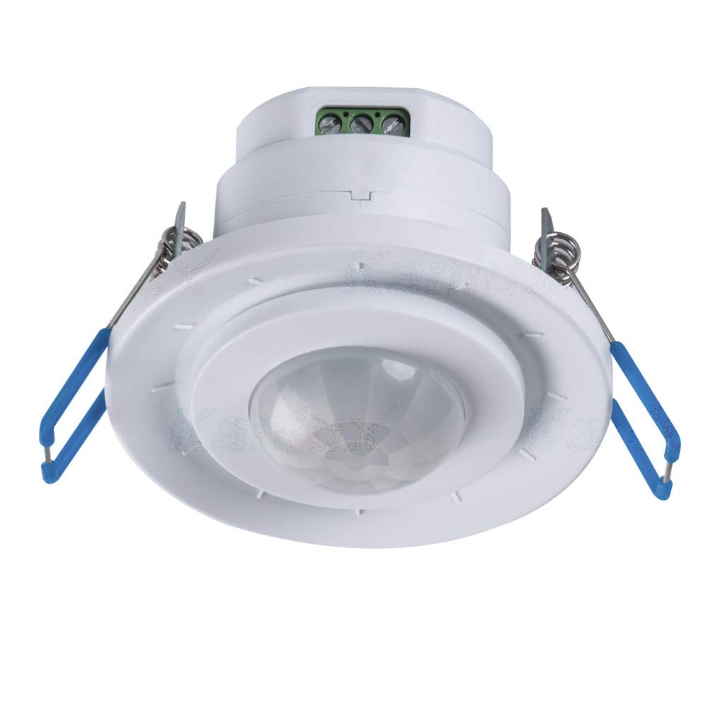 Montaje en el techo empotrable ajustable gran angular 360 PIR sensor de movimiento de presencia infrarrojos detector de alarma de seguridad interruptor de luz de 5 m de rango de detección