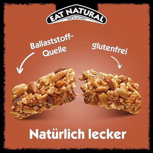 Eat Natural Frucht- & Nussriegel - Protein Erdnüsse, Mandeln & Salzkaramell - Proteinquelle, glutenfreier Snack - Perfekt für unterwegs. - 12x40 g 2