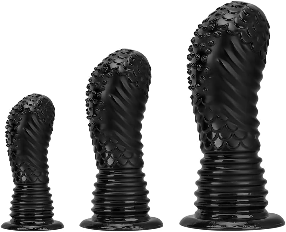 Monster Dildo Extra Huge Anal Dildo with Thick Anal Beads Butt Plug Dildos Vaginal Prostate Massage Stimulation Alien Dildos Anal Plug Sex Toy Monster Penis Sex Toy for Women & Couples (L)