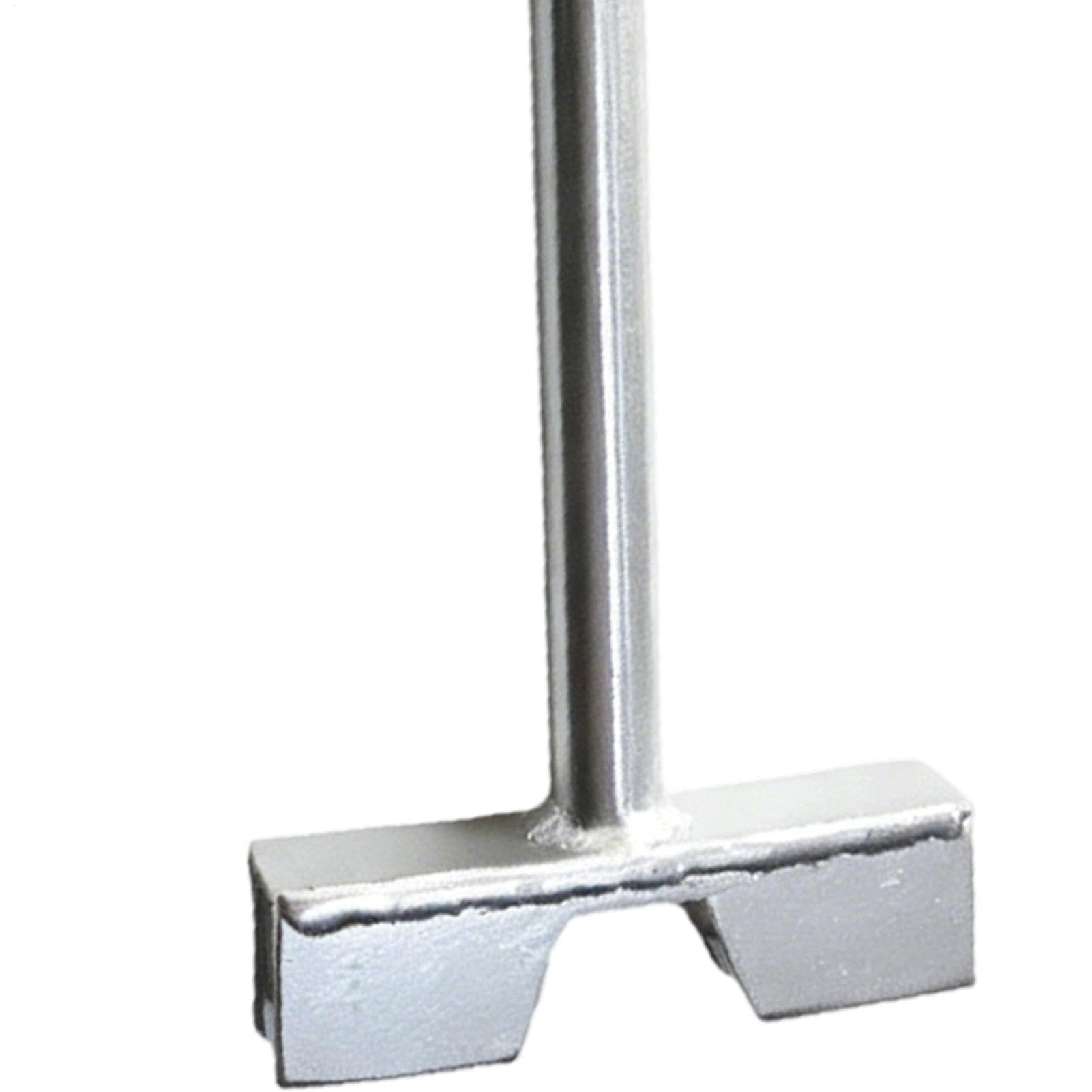 Llave de válvula de bola, mango largo, acero, 51 cm, agua, gas, resistente