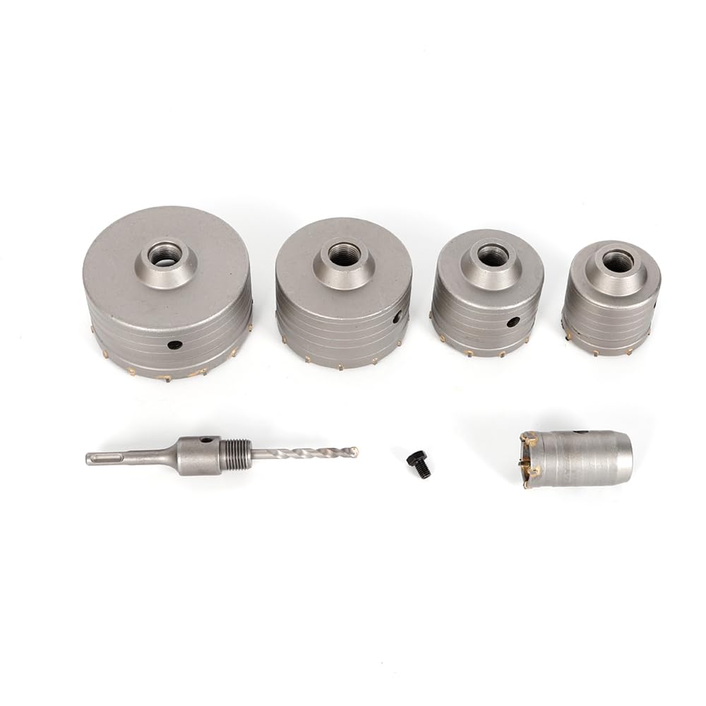 Sega a tazza per calcestruzzo, presa SDS-Plus, resistente agli urti a martello, 40/68/80/100/120 mm, set di seghe a tazza per calcestruzzo, punte a tazza, per martelli