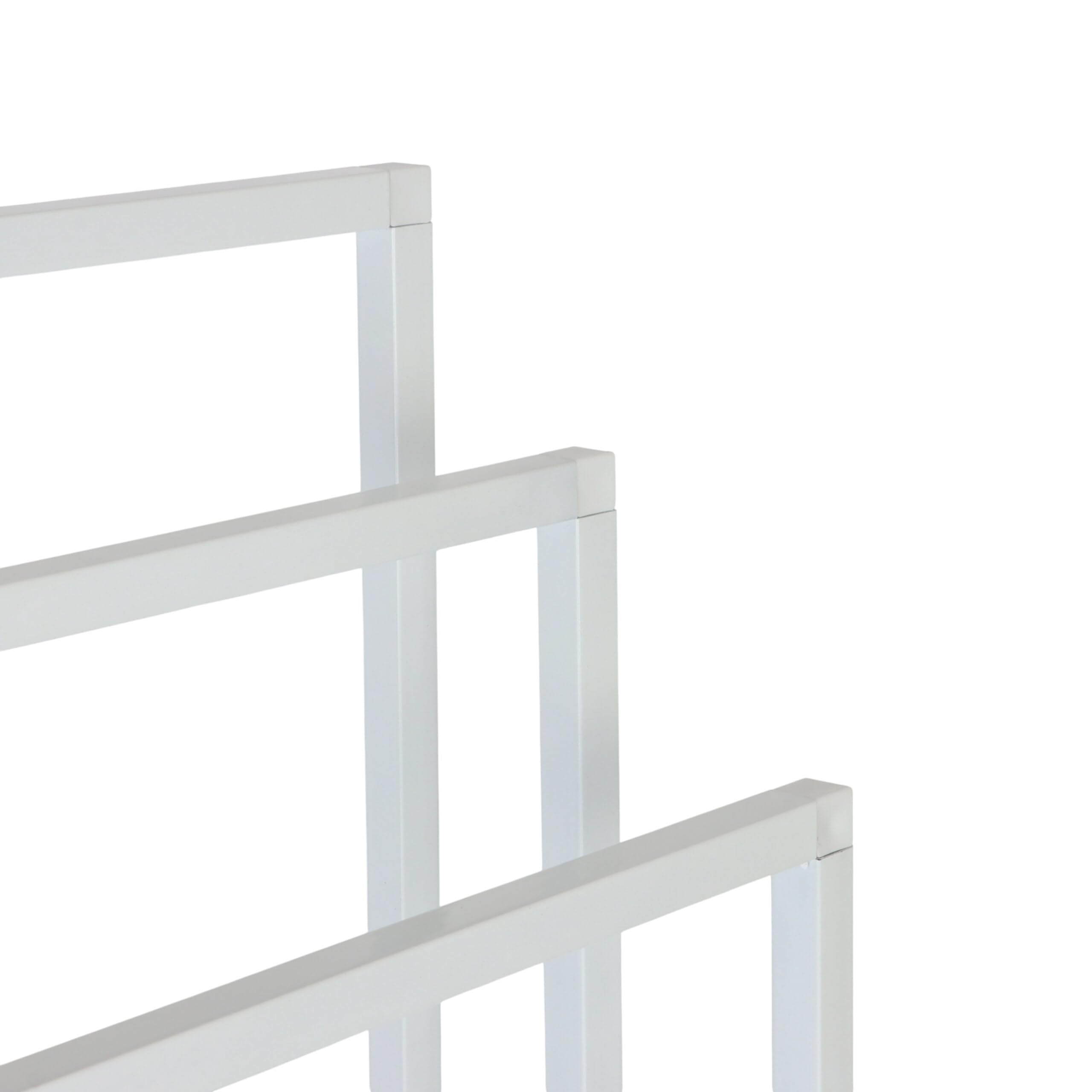 Porte-Serviettes sur Pied Relaxdays, H x L x P : 84 x 44 x 21,5 cm, métal, 3 Barres, Salle de Bains, Blanc