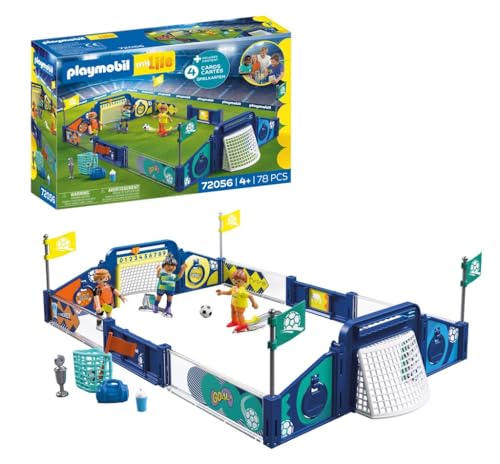 PLAYMOBIL My Life 72056 Arena de Football avec mécanisme de tir et 2 buts pour Jouer à partir de 4 Ans