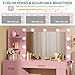 YITAHOME Vanity Desk with Mirror & Lights, Makeup Vanity Table Set with Power Outlet, 4 Drawers, 6 Open Shelves Above and 3 Adjustable Shelves Below, 3 Lighting Modes Dressing Table, Pink