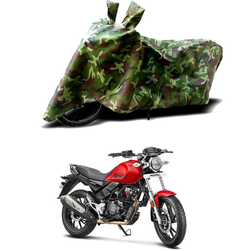 Image of 100% Water Resistant Full Bike Scooty Two Wheeler Body Cover Compatible for Hero Xpulse 200T /UV-Rays /Heat Protection /Birds Dropping /Scratchproof /Dust Proof /Waterproof /All Varient[Green MJ]