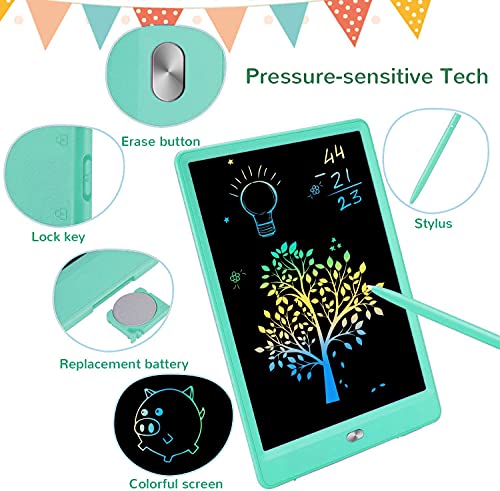 Tekfun Kids Toys 10Inch Lcd Writing Tablet, Zero Mess Coloring Doodle Board Drawing Board For Toddlers, Travel Games Educational Toys Birthday For 3 4 5 6 7 Year Old Girls Boys (Green) #TOP2