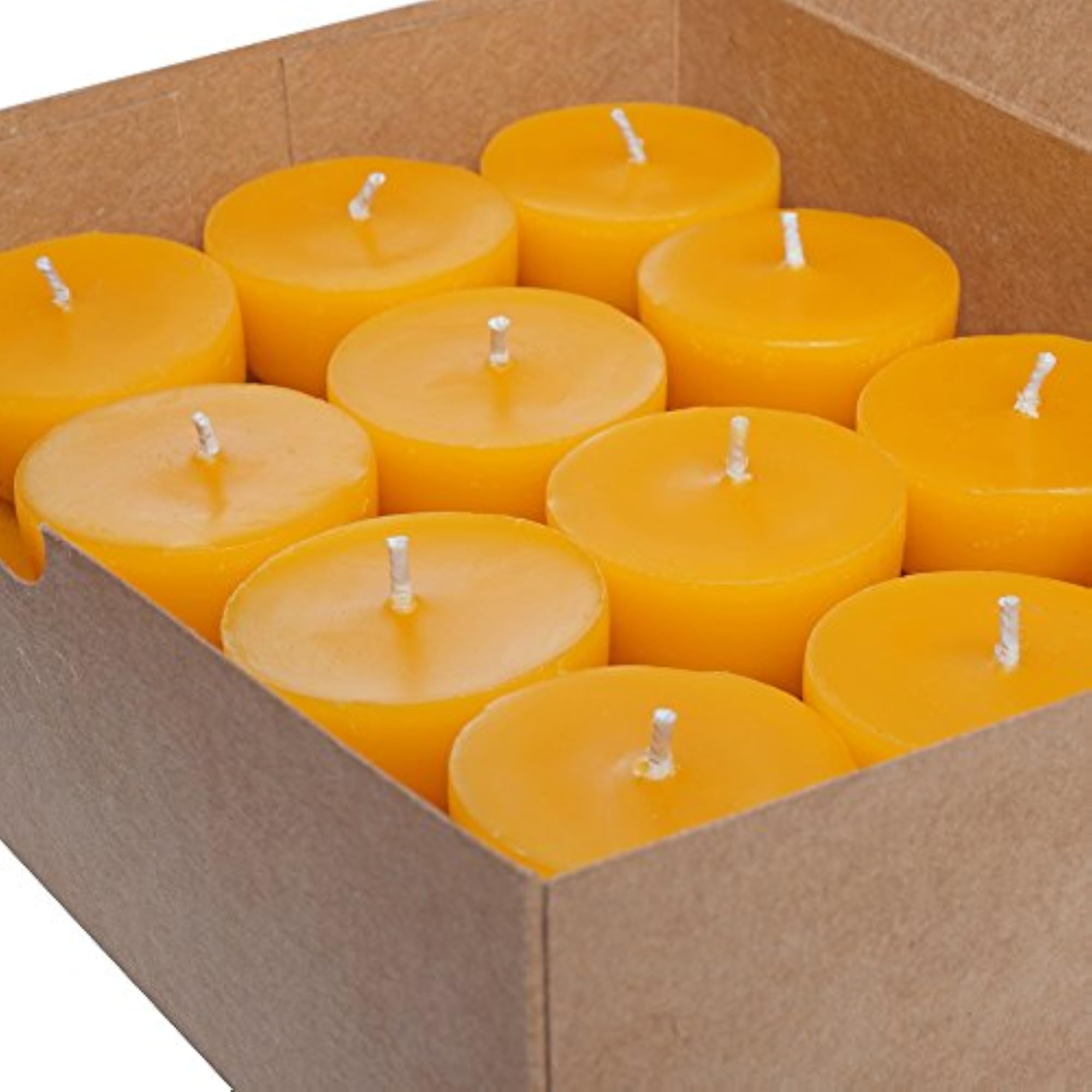 Beeswax Tea Lights Candles Bulk Refills, Eco-Friendly