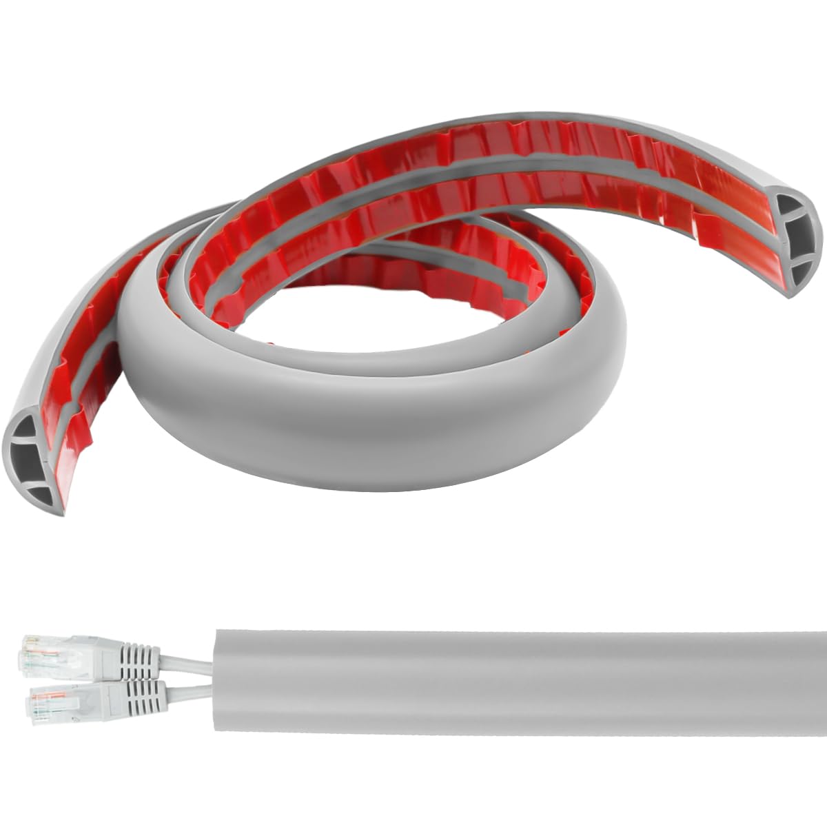 Canaletas para Cables Adhesivas, Madera Pasacables Suelo Goma, Canaleta Cables, para Uso en Oficinas, Escuela, Almacén, Conciertos, Etc, para Proteger Los Cables Evitar Riesgos deTropiezo — view 42